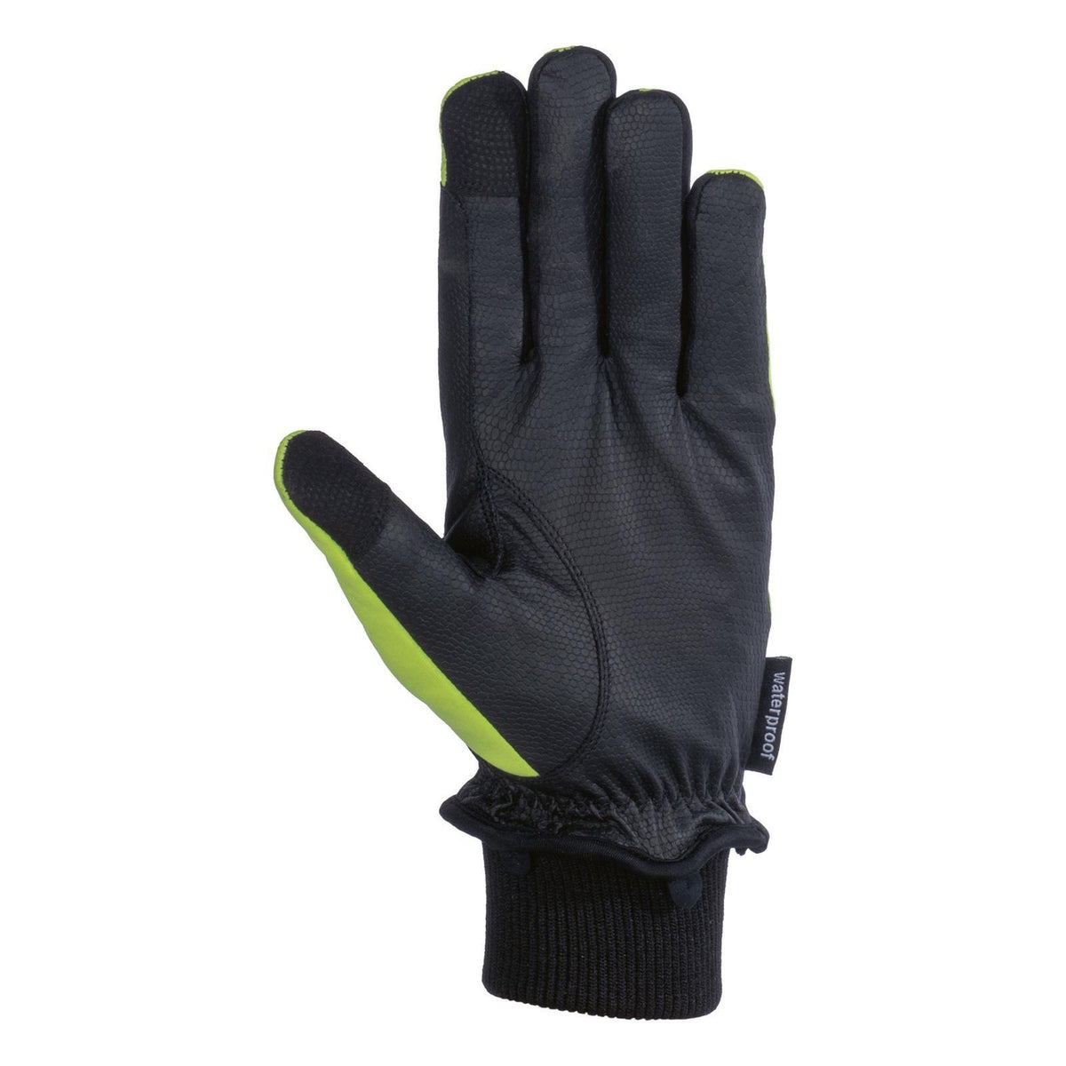 HKM Riding Gloves-Reflective-Neon Yellow-Large