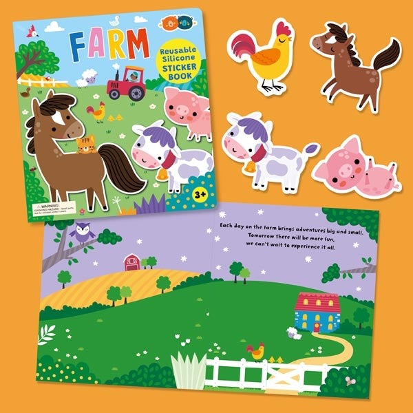Silicone Sticker Book - Farm