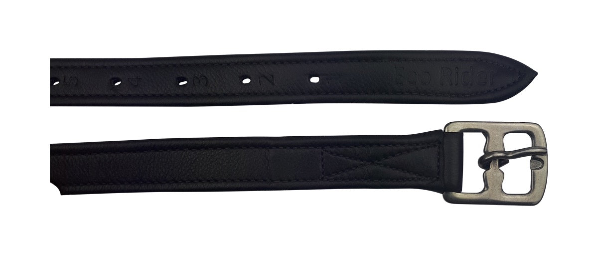 Anti-stretch stirrup leathers
