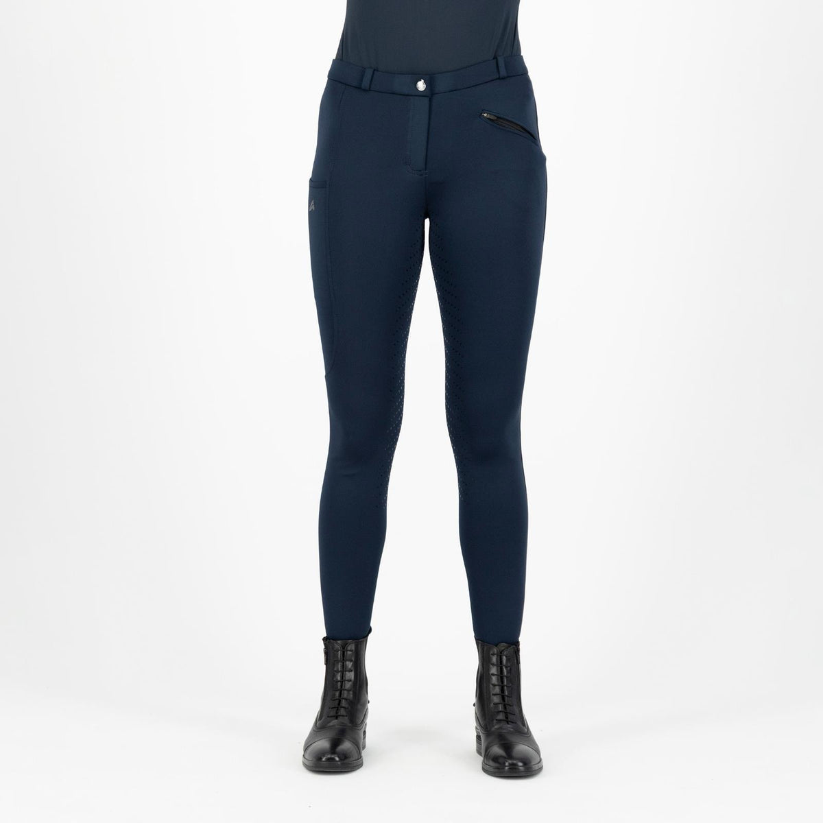 Euro-Star ERJoy Full Grip Kids Riding Breeches-Navy-152