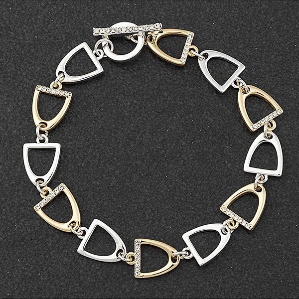 Two Tone Stirrup Bracelet