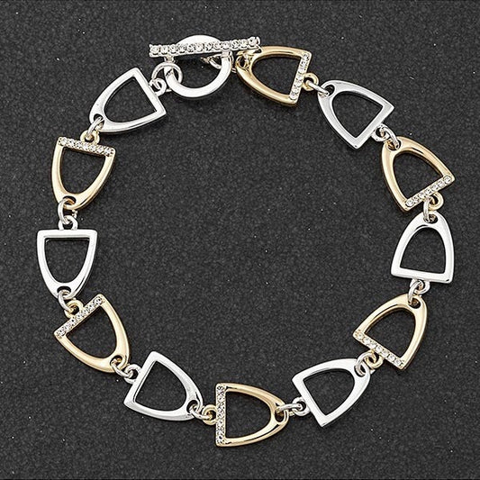 Two Tone Stirrup Bracelet