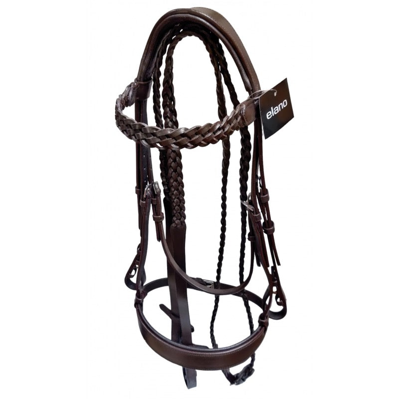 Anatomic Plaited Hunt Bridle with Plaited Reins
