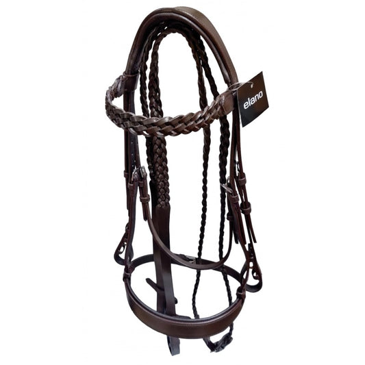 Anatomic Plaited Hunt Bridle with Plaited Reins
