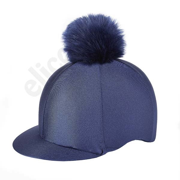 Elico Aberford Pom Pom Riding hat Silk- Black or Navy