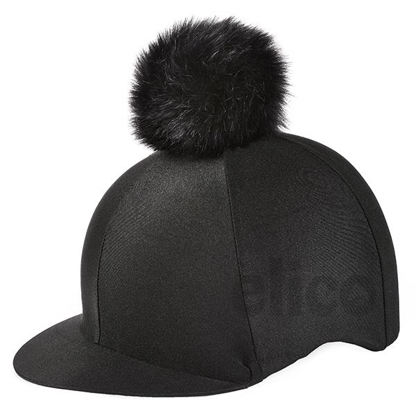Elico Aberford Pom Pom Riding hat Silk- Black or Navy
