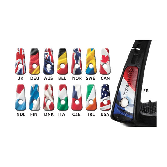 Pins for the Freejump Soft Up Lite Stirrups-USA Flag