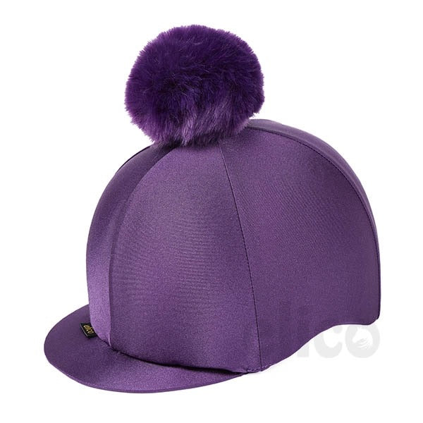 Elico Aberford Pom Pom Riding hat Silk- Black or Navy
