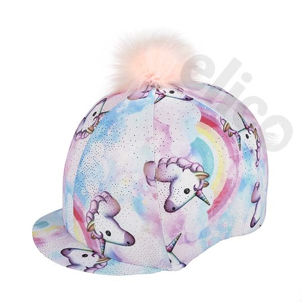 Elico Pastel Unicorn riding hat cover