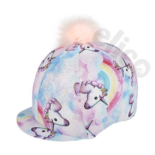 Elico Pastel Unicorn riding hat cover