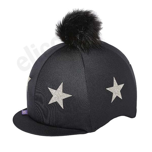 Elico Twinkle Star riding hat Cover Navy and Black