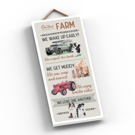Elico Wooden Plaque: On This Farm