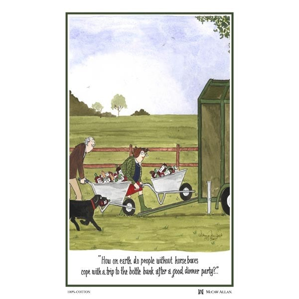 Tea Towel: Tottering by....Bottle Bank