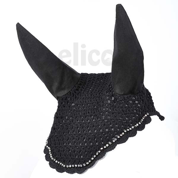 Deluxe Horse Bonnet - Crystal Trim