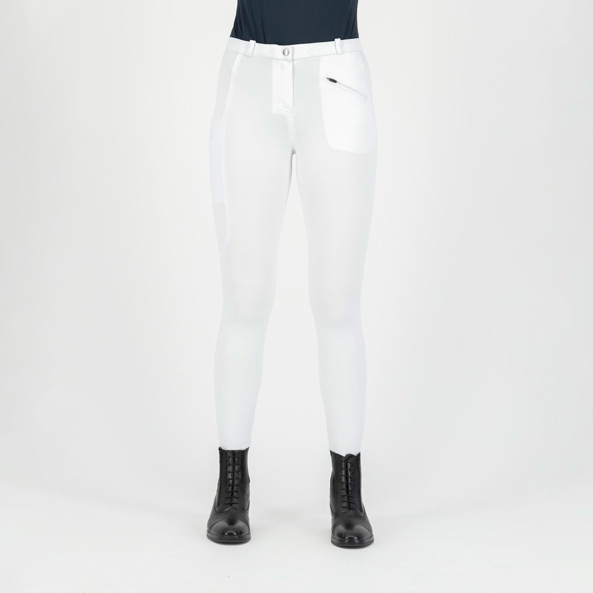 Euro-Star ERJoy Full Grip Kids Riding Breeches-White-152