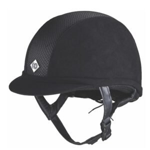 Charles Owen Ayr8 Plus Regular Fit Sizes Riding Helmet-Black/Silver-56cm