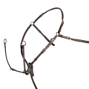 Equiline Breastplate with Elastic-Brown-Full