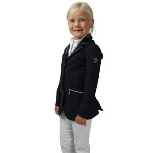 Hy Equestrian Cadiz Mizs Show Jacket-Black/Silver-7-8Yrs