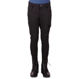 QHP Breeches Swen Junior leg grip-Black-176