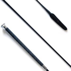 KM Elite Junior Deluxe Balanced Dressage Whip with Split Flap-75cm