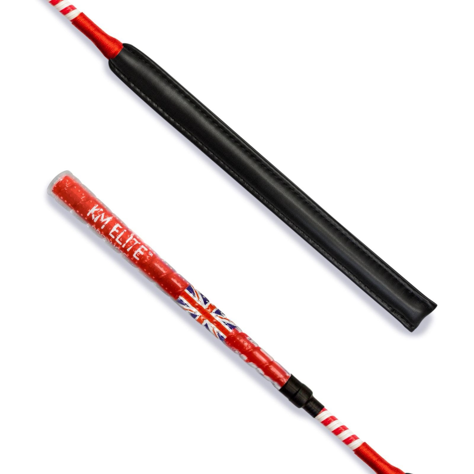 KM Elite Cush Grip Jump Bat Whip-Red-65cm