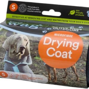 Henry Wag Dog Microfibre Drying Coat-35cm-Blue/Grey