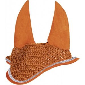 HKM Romy Shetland Pony Ear Bonnet-Coral Orange