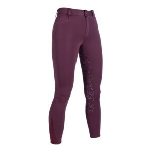 HKM Riding Breeches-Alva-Silicone Full Seat-Dark Lilac